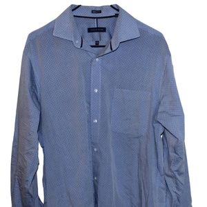 Tommy Hilfiger Dress Shirt Blue Polka Dots